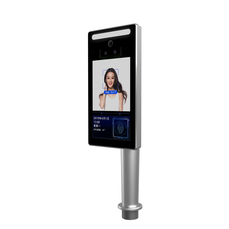 8/7 inch touch screen fever alarm tem perature detecing biometric facial recognition access control   