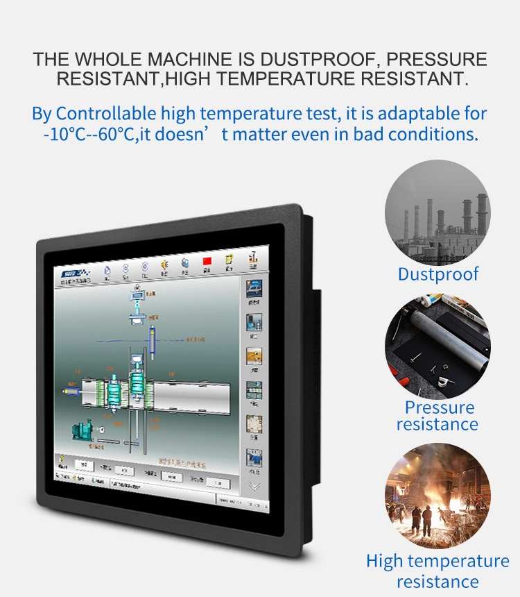 15 inch rugged industrial touch screen monitor