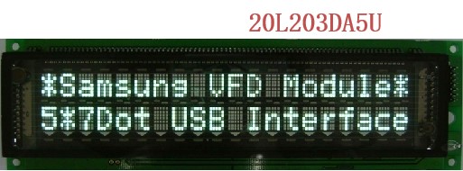 Fubata M204SD08AA High Brightness Wide Temperature Range VFD Module for retail system and instrument display  